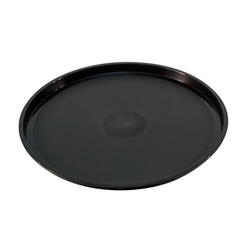 Plateau rond en plastique de 12 po avec anneau anti-débordement Essential, noir